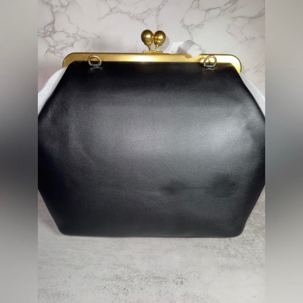 Coach Black Large Kisslock Bag